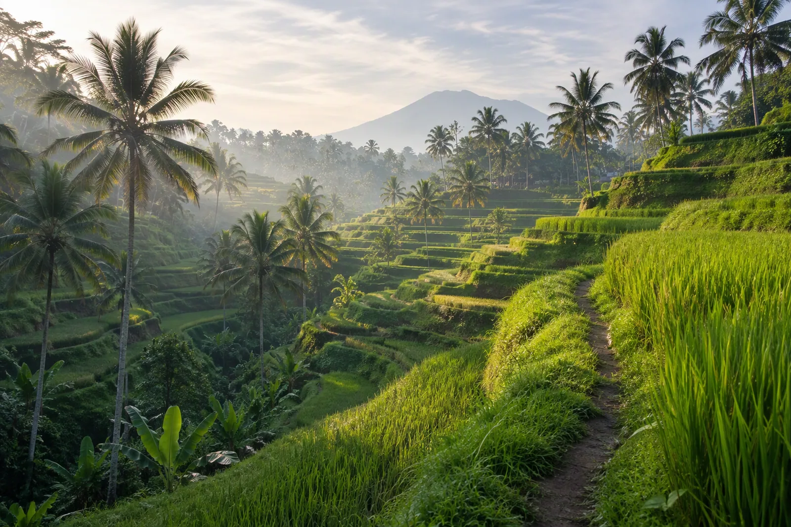 Rice terraces: go early in the morning, before the groups arrive.